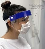 MyMaxxi Gesichtsschutz-Schirm Augenschutz | Spuckschutz Face-Shield | Schutzschild...