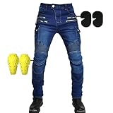 SHUOJIA Motorradjeans Für Männer Und Frauen, Motorradhosen Motorradjeans Sportliche...