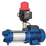 Gartenpumpe 2200W Kreiselpumpe Wasserpumpe Gartenpumpe Wasserwerk 4000L/H Edelstahl...