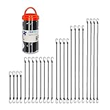 Relaxdays Spanngummi mit Haken, 24er Set, Fahrrad Gummispanner Gepäckträger, 5...