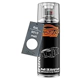 RAL 9010 Reinweiss matt 2K Acryl Sprühdose Spraydose Spritzlack Sprühlack 400...