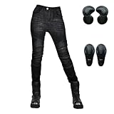 HOMDECR Herren/Damen Motorradjeans Slim Fit – Stretch Denim Cargo Hose Mit Knie &...