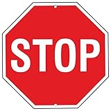 pubblimania STOP Schild aus Aluminium Metall Achteck 3 mm für den Außenbereich...