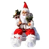 Hopowa Weihnachtsmann Sitzender Weihnachtsvitrine Dekoration 57cm Dekofigur Nikolaus für...