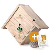 wildtier herz I Hotel zum Aufhängen - inkl. Lockstoff + Nistmaterial, Nisthilfe für aus...