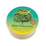 Sonty 3 Stück ÖKO Putzstein 280g in der Holzdose, Putzpaste, Universalreiniger,...