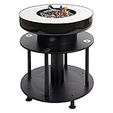 Mendler Feuerschale mit Grill HWC-K95, Feuerstelle Grill BBQ, Grillplatte...