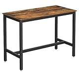 VASAGLE Bartisch, Stabiler Stehtisch, Tisch für Cocktails, Küchentisch, 120 x 60 x 90...