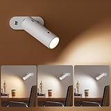 EMKE Schreibtischlampe LED Tischlampe Dimmbar, 5-in-1 Magnetisches Licht 360°...