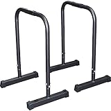 Sporttrend 24® 2 x Parallettes Push Up Stand Bar in schwarz mit extra breitem...