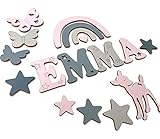 7cm Holzbuchstaben, Türbuchstaben für Kinderzimmer, Taufgeschenk,...