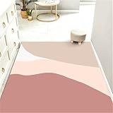 RUGMRZ Teppich Tepich Rosa geometrisches Design Linie Dekoration rutschfest Webteppich...