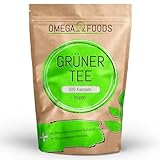 Grüner Tee Kapseln - 300 Grüntee Extrakt Kapseln hochdosiert - 1.000mg pro...