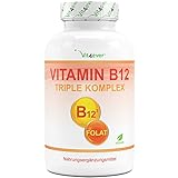 Vitamin B12-240 Tabletten - Premium: Beide Aktivformen + Depotform + Folat...