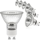 ETUOLMP GU10 Halogenstrahler, 6 Stück Halogen Leuchtmittel GU10 Dimmbar Warmweiß, 230V...