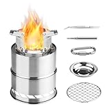 Awroutdoor Holzofen Tragbar,Campingkocher Outdoor Holzvergaser Klapp und...