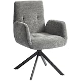 HOMCOM Sessel Drehbar Loungesessel mit Armlehne, Wolle-Leinenoptik, modern...