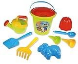 Lena 5422 Happy Sand Jungs II, Eimergarnitur 10-TLG, Sandspielzeug Set für Kinder ab 2...