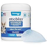 Vetnique Labs Oticbliss Advanced Cleaning Ear Wipes for Dogs & Cats for Odor Control, Dirt...