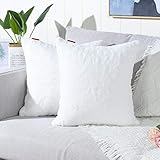 Mandioo 2er Set 40x40 cm reinweißen Faux Fur Flauschigen Kissenbezüge Moderne Künstlich...