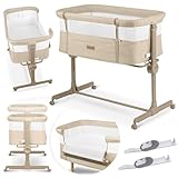 Nukido Babybett Beistellbett Reisebett - Bis 9 kg 5 Monate - Mit Matratze - Klappbar - Auf...