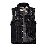 Camouflage Herren Jeansweste Motorrad Biker Gilet Mode Revers ärmellose Cowboyjacke Weste...