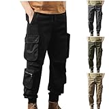 Herren Cargohose Hose Sale Männer Freizeithose Baumwolle Cargo Hose Elastische Taille mit...