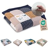 ULLENBOOM Krabbeldecke für Baby 120x120 cm, 100% OEKO-TEX Materialien, Made in EU, Dick &...
