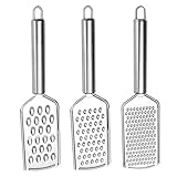 GisWell 3 Stück Küchen Reibe Set, Reibe Set, Kleine Reibe, Käsereibe, Zester Edelstahl,...