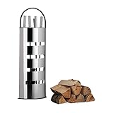 Relaxdays Gusseisen, grau-Silber Kaminbesteck Set 5 TLG, Kamingarnitur, modern,...