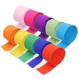 Krepppapier, 10 Farben Kreppband Bunt 4.5cm x 25m Party Kreppbänder DIY Papier...