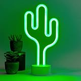 Legami - Led Neon-Effekt-Lampe, It's a Sign, H 23 cm, Kaktus-Motiv, Duale Stromversorgung,...