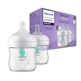 Philips Avent Babyflaschen Natural Response – 2x Babyflaschen mit AirFree Ventil, 125...