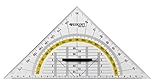 Westcott E-10134 00 Geometriedreieck Kunststoff mit abnehmbarem Griff, 22 cm,...
