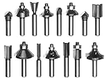 Original Einhell 15 tlg. Fräser-Set (passend für Elektro-Oberfräsen, 15-teilig, 8 mm...