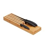 Relaxdays Messerorganizer , Messeraufbewahrung für 5 Messer, Messereinsatz für...
