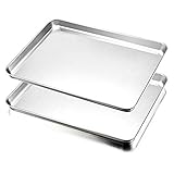 HaWare Backblech, Edelstahl Ofenblech Kuchenblech 2er Set, 40 x 30 x 2.5cm, Rechteckige...