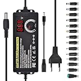 Einstellbares Netzteil 3V-24V Universal Netzteiladapter 3A 72W Verstellbarer Netzadapter...
