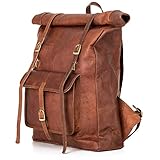 Berliner Bags Vintage Rucksack Leeds aus Leder, Fahrradrucksack mit Laptopfach...