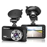 ORSKEY Dashcam Full HD 1080P Autokamera Video Recorder 170 Weitwinkelobjektiv...