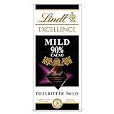 Lindt EXCELLENCE Mild 90 % Kakao - Milde Edelbitter-Schokolade | 100 g Tafel | Extra milde...