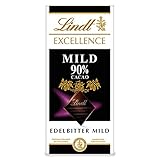 Lindt EXCELLENCE Mild 90 % Kakao - Milde Edelbitter-Schokolade | 100 g Tafel | Extra milde...
