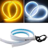 Ruiqas 1 Paar 60 cm Durchfluss-Typ LED-Streifen Tagfahrlicht Wasserdicht Blinker...
