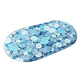 XXFFD PVC-Badezimmermatte mit Kopfsteinpflaster-Motiv, Duschraum, Saugnapf, Bodenmatte,...