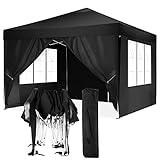 TOOLUCK 3x3m Faltpavillon Wasserdicht Stabil Popup Faltbar Pavillon Anti-UV Gartenpavillon...