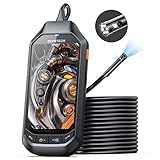 DEPSTECH Dual Lens 1080P Endoskopkamera mit Licht, Endoskop mit 4,5-Zoll-IPS-Bildschirm,...
