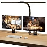 SIBRILLE Doppelkopf Schreibtischlampe LED Dimmbar, Klemmbar Monitor Lampe...