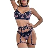 Unterwäsch Damen Spitze Dessous Spitze Sexy Lingerie Push-Up Verführerisches Perspektive...