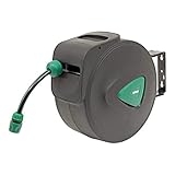 STIER Garten Schlauchtrommel SGS-200 20+2 m mit Sprühpistole automatisch schwenkbar...