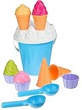 myToys ORGINALS Eimergarnitur Eisset, 15-TLG. 4 Eiswaffeln, 4 Kugeln, 2 Löffel, 3 Becher...